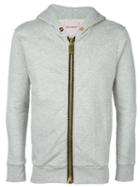 Palm Angels Maxi Zipped Hoodie, Men's, Size: Small, Grey, Cotton