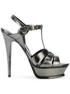 Saint Laurent Tribute 105 Sandals - Metallic