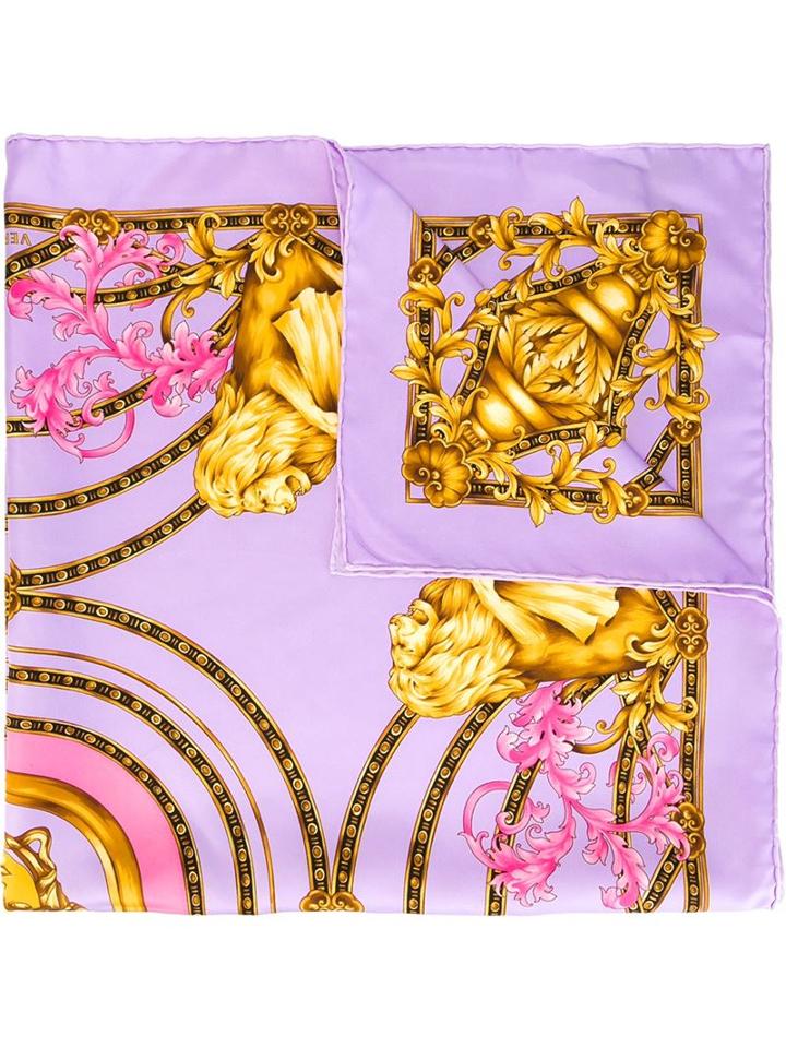 Versace Heritage Foulard, Women's, Pink/purple, Silk