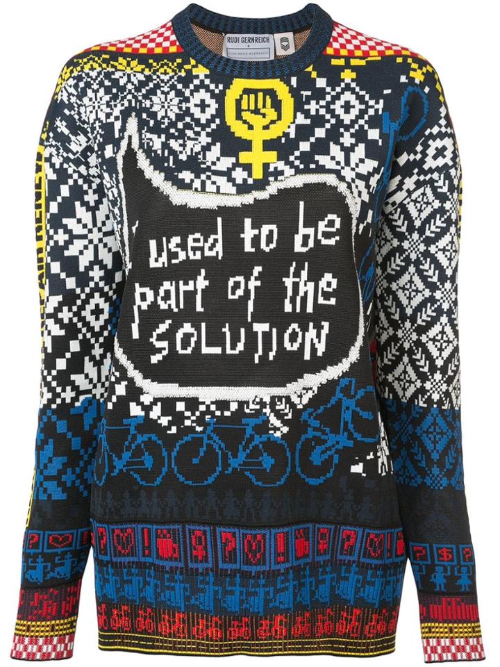 Rudi Gernreich Colour-block Embroidered Sweater - Multicolour