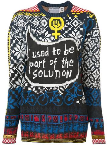 Rudi Gernreich Colour-block Embroidered Sweater - Multicolour