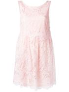 P.a.r.o.s.h. Rift Lace Detail Dress, Women's, Pink/purple, Viscose/cotton/polyamide/polyester
