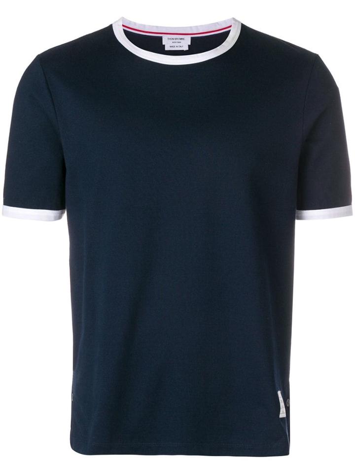 Thom Browne Medium-weight Jersey Ringer Tee - Blue