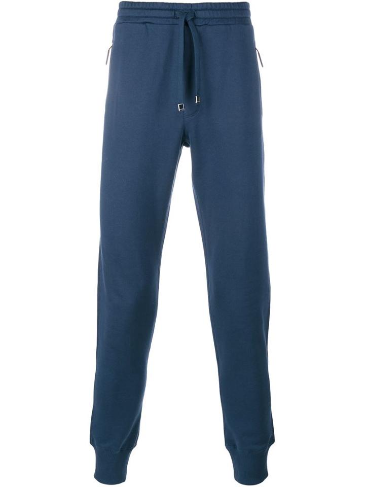 Dolce & Gabbana Cotton Joggers, Men's, Size: 52, Blue, Cotton
