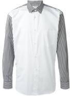 Comme Des Garçons Shirt Striped Panel Shirt, Men's, Size: L, Black, Cotton