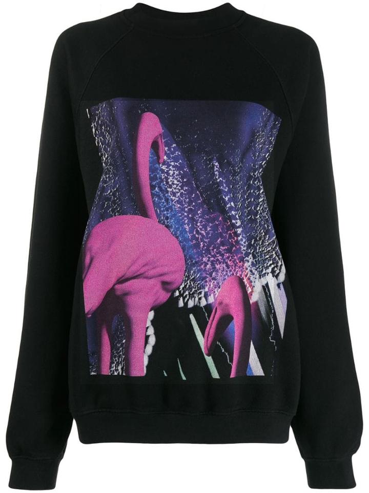 Maison Margiela Flamingo Print Sweatshirt - Black