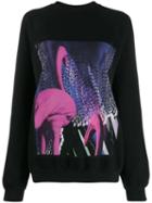 Maison Margiela Flamingo Print Sweatshirt - Black