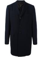 Tonello Button Front Coat, Men's, Size: 50, Blue, Acetate/viscose/cashmere/virgin Wool