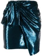 Amen Sequin Embellished Mini Skirt - Blue