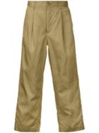 En Route - Wide-legged Cropped Trousers - Men - Cotton - 3, Brown, Cotton