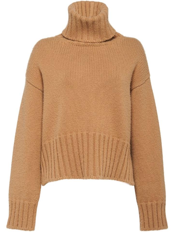 Prada Roll Neck Cashmere Jumper - Brown