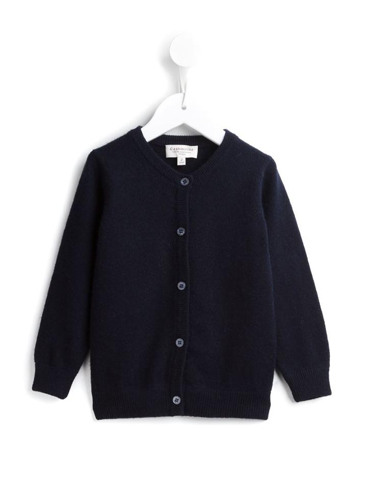 Cashmirino Round Neck Cardigan, Toddler Girl's, Size: 3 Yrs, Blue