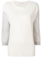 Fabiana Filippi Contrast Sleeve Jumper - Neutrals