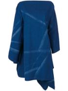 Yohji Yamamoto - Oversized Cape Top - Women - Cotton - Xs, Blue, Cotton