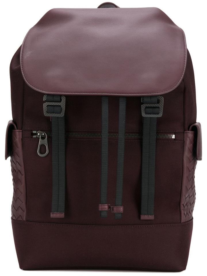Bottega Veneta Intrecciato Panel Backpack - Brown