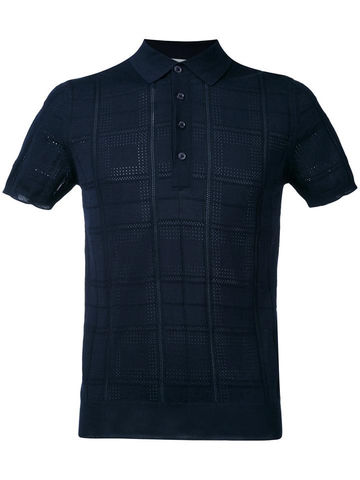 Paolo Pecora - Polo Shirt - Men - Cotton - L, Blue, Cotton