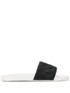Versace Textured Flip Flops - White