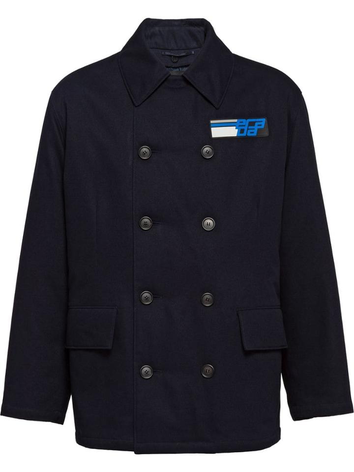 Prada Padded Cotton Drill Jacket - Blue