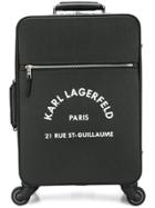 Karl Lagerfeld Logo Print Suitcase - Black