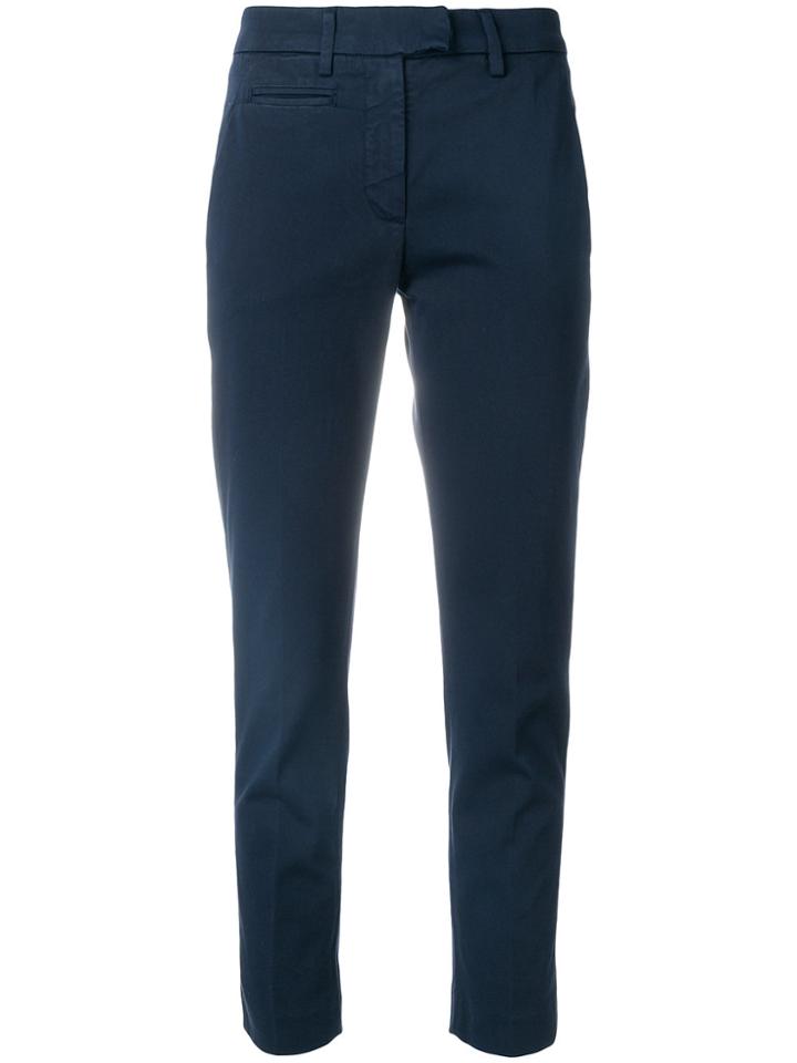 Dondup Cropped Skinny Trousers - Blue