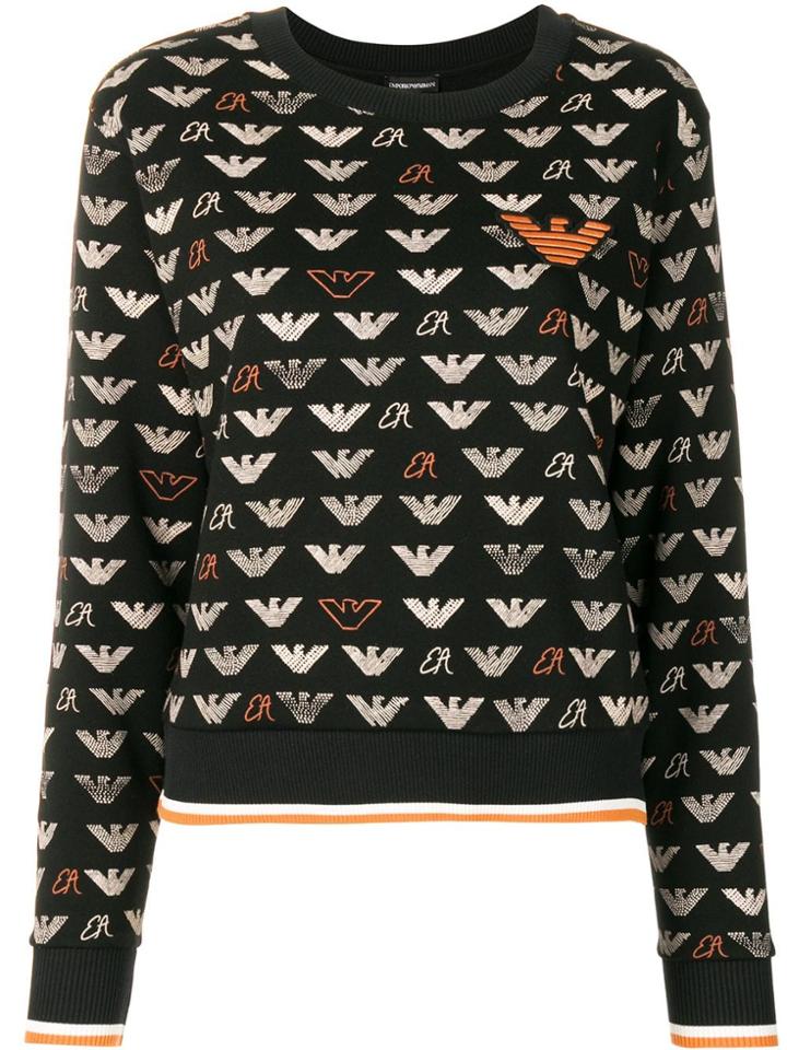 Emporio Armani Embroidered Logo Jumper - Black