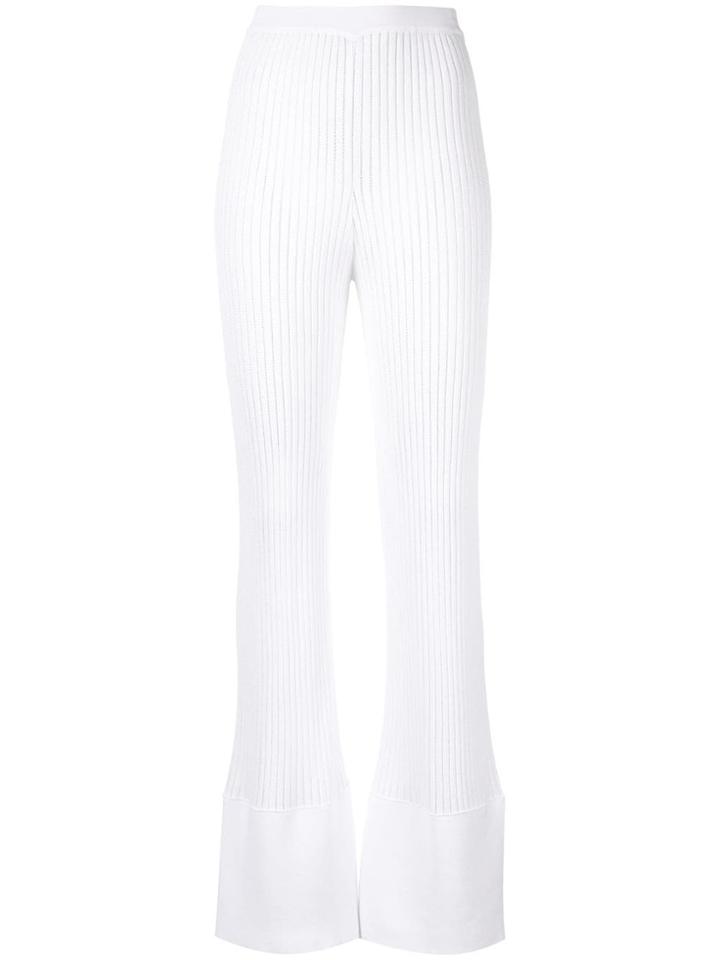 Moeva Aida Ribbed Trousers - White
