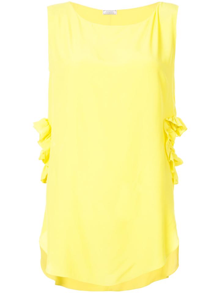 Nina Ricci Ruched Side Detail Top - Yellow & Orange