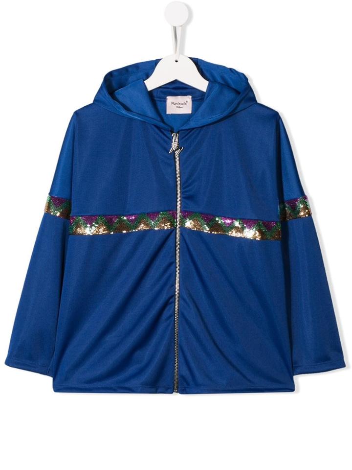 Mariuccia Milano Kids Teen Contrast-patch Jacket - Blue