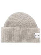 Ganni Knitted Beanie - Grey
