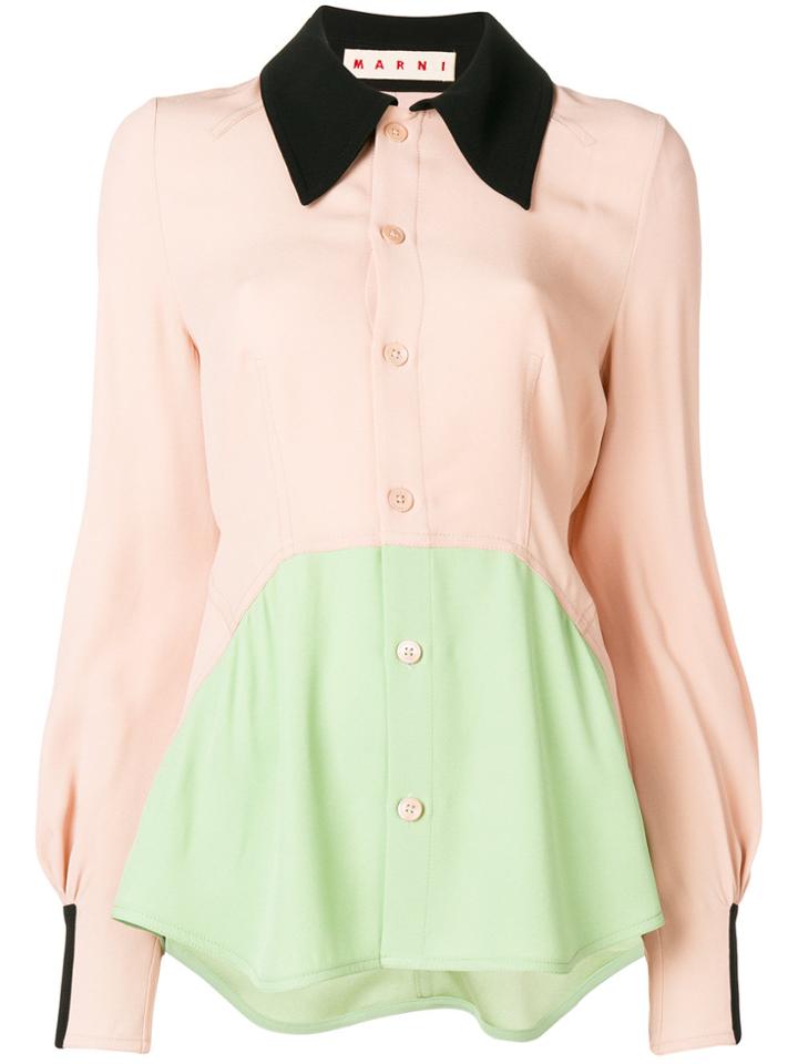 Marni Colour Block Shirt - Nude & Neutrals