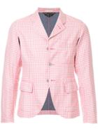 Comme Des Garçons Vintage Cropped Slim-fit Gingham Jacket - Pink &