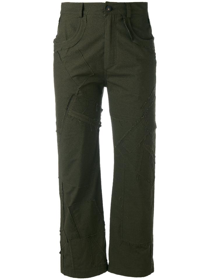 Damir Doma - Pia Cropped Trousers - Women - Cotton/polyamide/spandex/elastane/polyimide - M, Women's, Green, Cotton/polyamide/spandex/elastane/polyimide