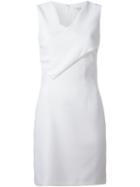 Carven Sleeveless Fitted Dress, Women's, Size: 36, White, Triacetate/polyester/acetate/silk