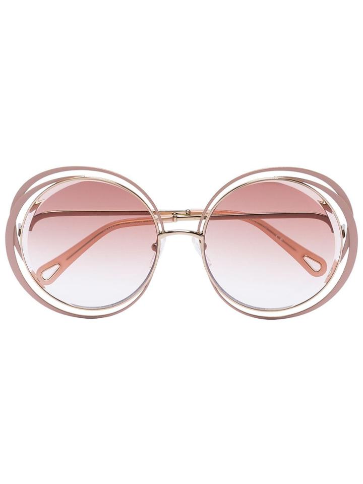 Chloé Eyewear Oversized Round Sunglasses - Neutrals