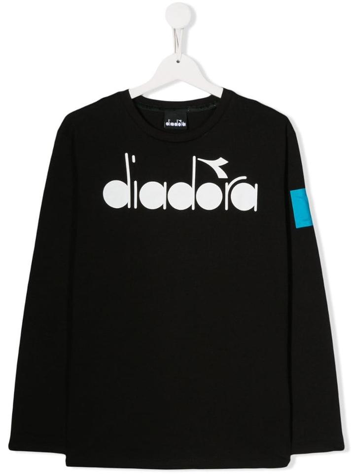 Diadora Junior Teen Logo Print Shirt - Black