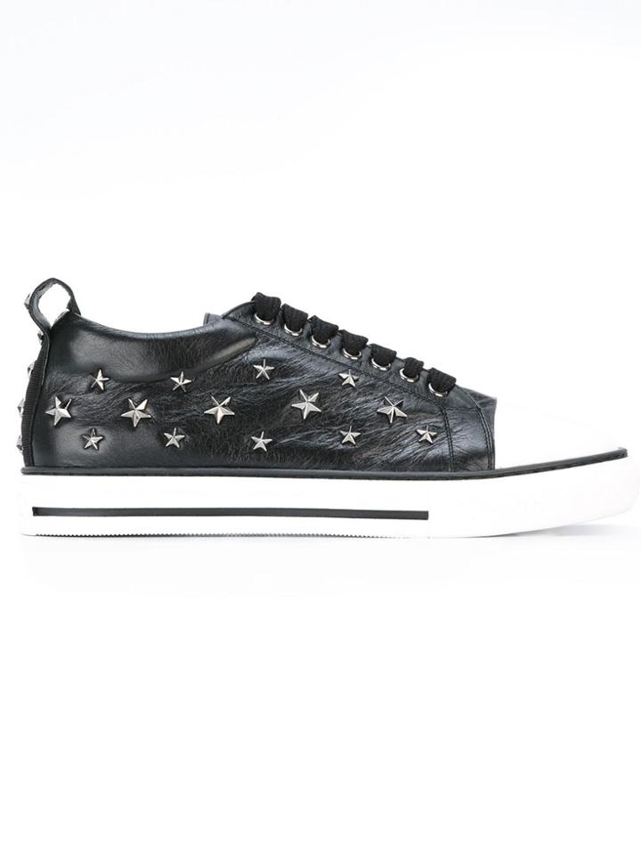 Red Valentino Studded Stars Trainers - Black