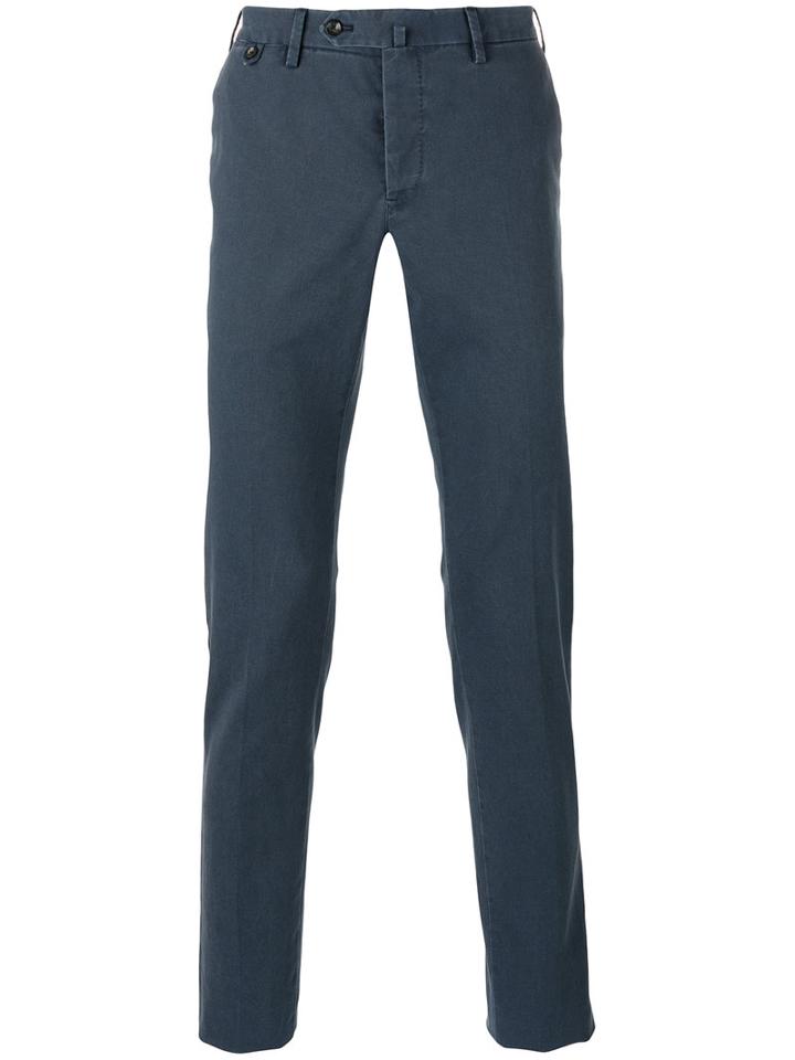 Pt01 - Slim-fit Chino Trousers - Men - Cotton/spandex/elastane - 54, Blue, Cotton/spandex/elastane