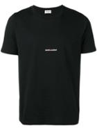 Saint Laurent Logo Print T-shirt, Men's, Size: Xl, Black, Cotton