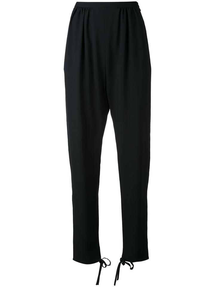 Chloé - Drop Crotch Tapered Trousers - Women - Silk/acetate/viscose - 38, Blue, Silk/acetate/viscose