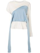 Kotohayokozawa Attached Sweatshirt T-shirt - Brown