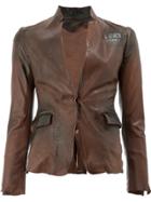 Numero 10 Leather Blazer - Brown