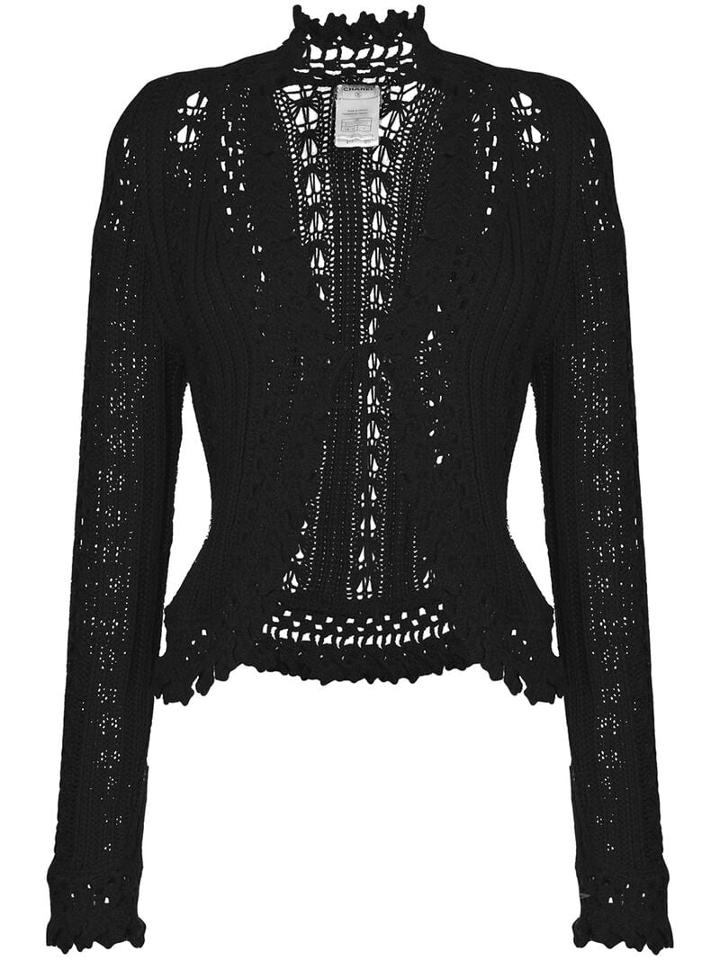 Chanel Pre-owned Embroidered Fitted Cardigan - Black