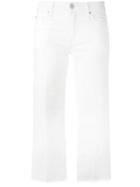 Hudson Raw Edge Cropped Jeans, Women's, Size: 26, White, Cotton/spandex/elastane