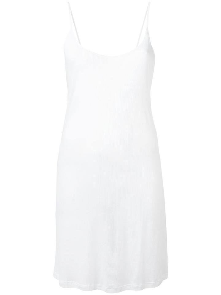 Ann Demeulemeester Elongated Ribbed Cami, Women's, Size: 40, White, Cotton/lyocell