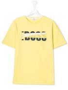 Boss Kids Teen Logo Print T-shirt - Yellow