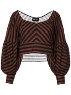 Rachel Comey Oversized Sleeve Cropped Top - Brown