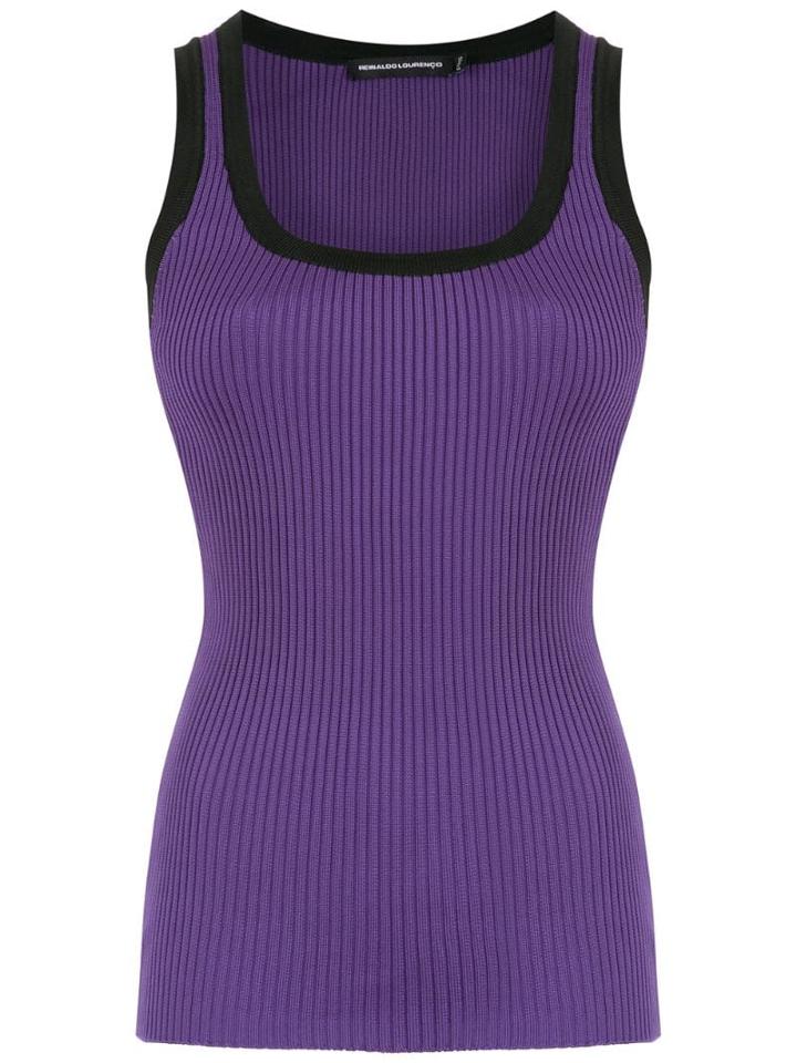 Reinaldo Lourenço Ribbed Tank Top - Purple