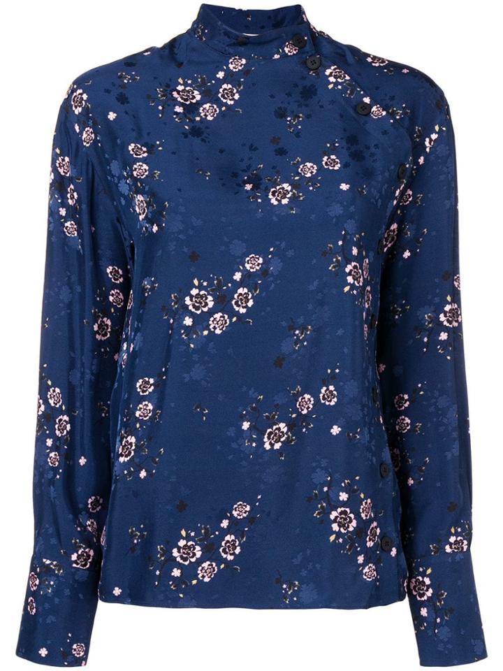 Kenzo Cheongsam Flower Blouse - Blue