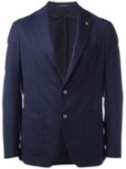 Tagliatore Two-button Blazer, Men's, Size: 50, Blue, Virgin Wool/cupro