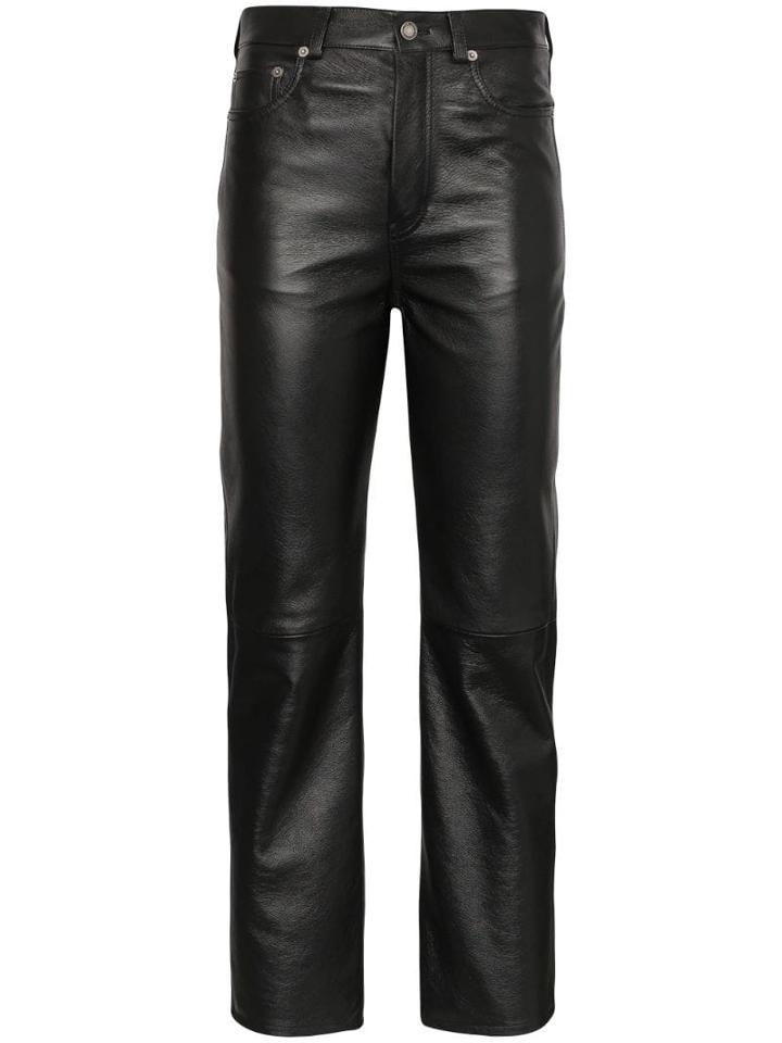 Saint Laurent Straight-leg Cropped Trousers - Black